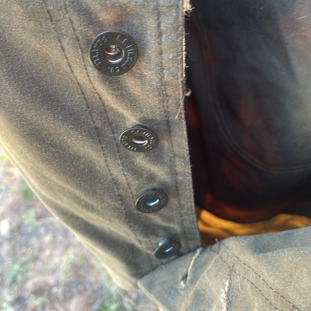 Vintage Filson Waxed Canvas Brush Pants & Suspenders 42 - Picture 5 of 12